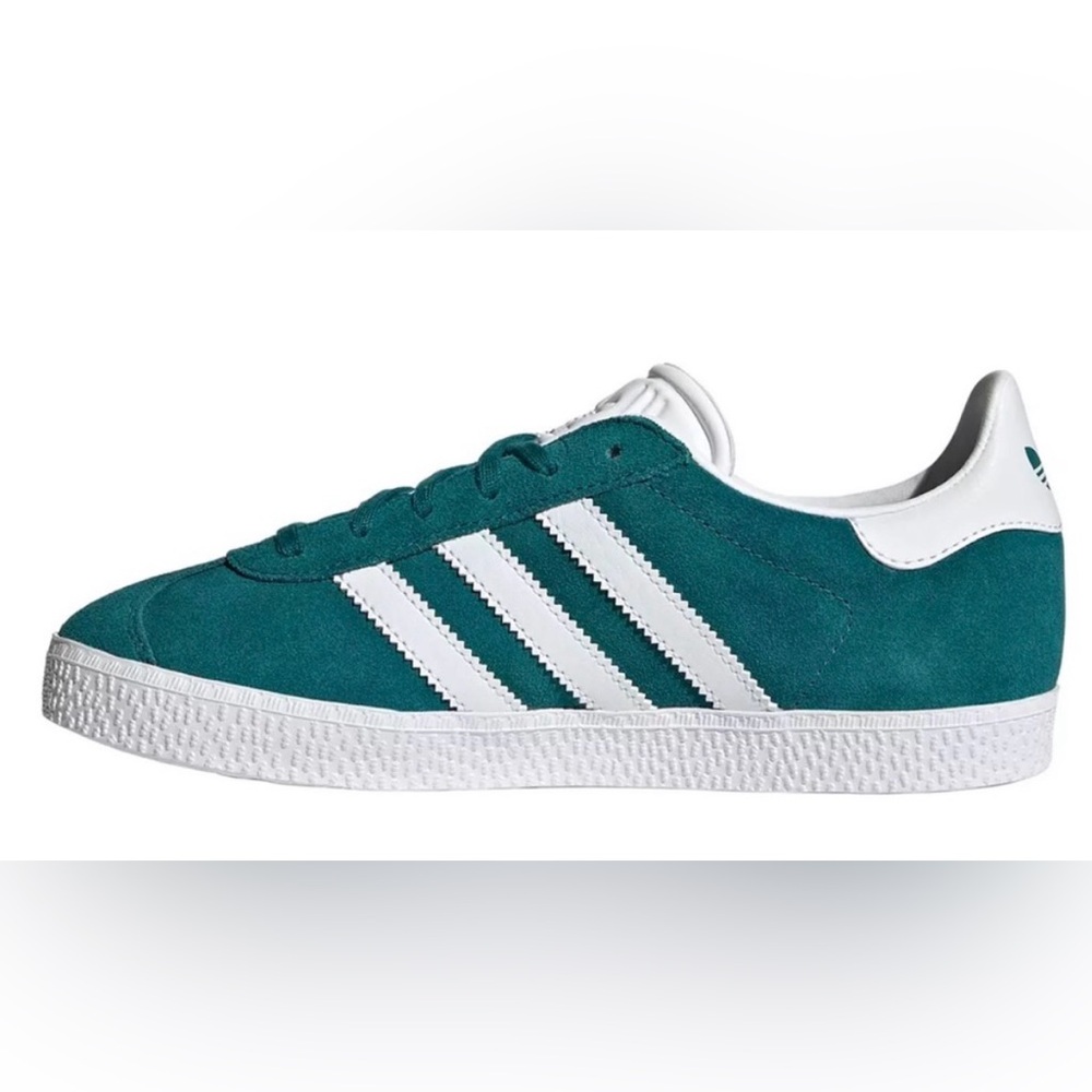 Adidas Gazelles - Teal Suede and White Leather